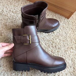 Unisa Unjezzo-R Women's Brown Zip Buckle Ankle Boots Size 8 M